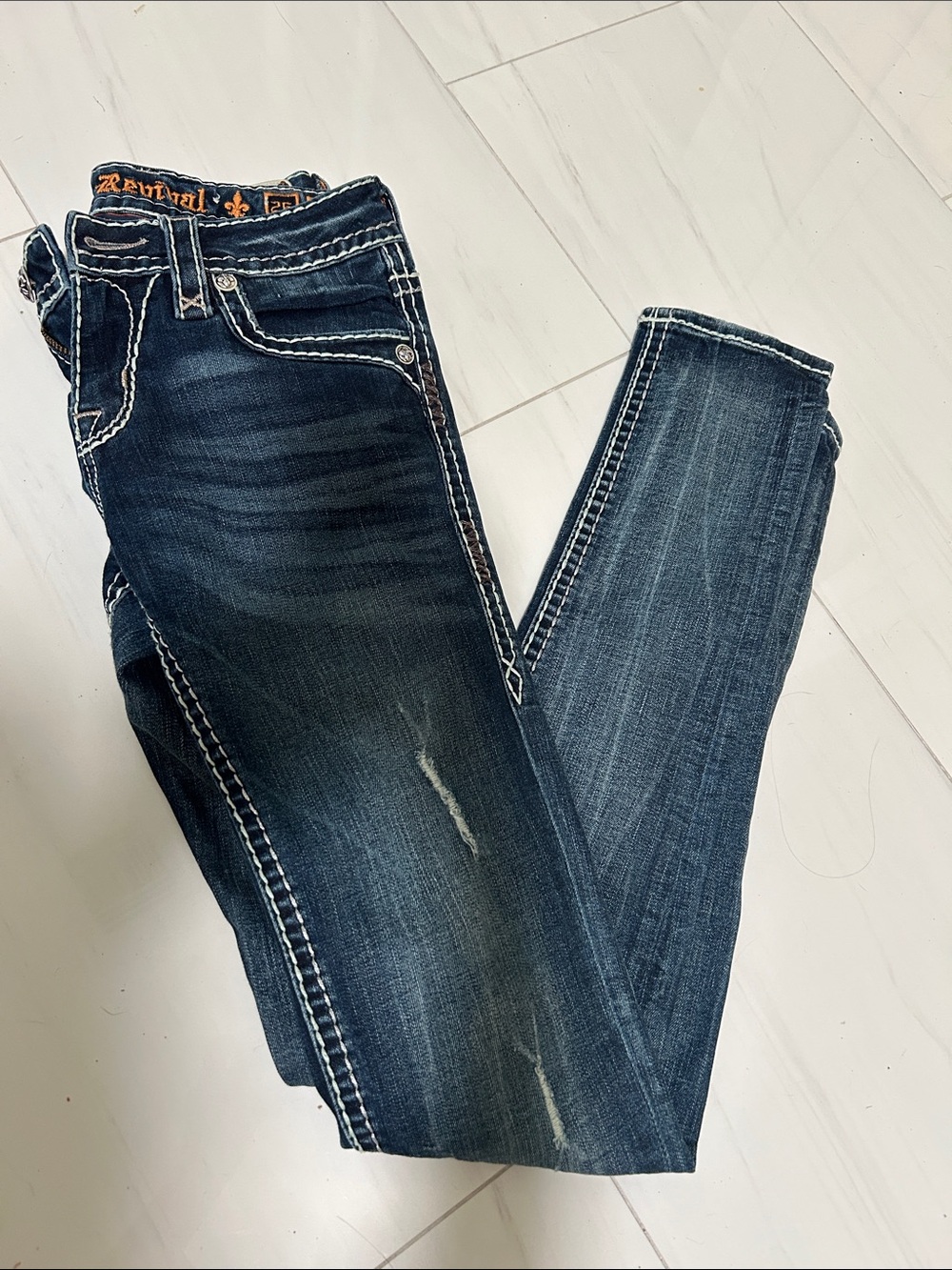 Rock Rock Revival Pilkin Mid-rise Skinny Jeans size 26